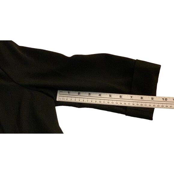 Kasper Womens Cardigan Stretch Crepe Flyaway Jacket Open Front 3/4 Sleeve Sz. 12 - Picture 9 of 12